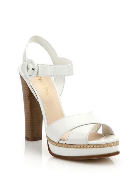 white prada sandals womens|prada platform sandals outlet.